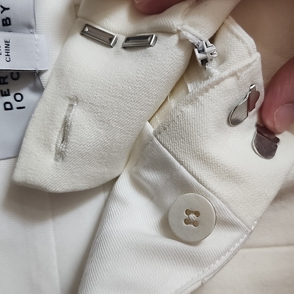 NWOT DEREK LAM 10 CROSBY - Bianca Split Ankle Crop Pants in Soft White, size 8 - Picture 4 of 8